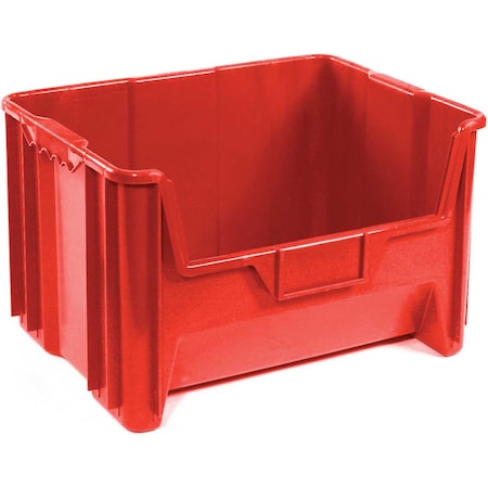 Global Industrial Storage Bin, Plastic, Red, 19-7/8 in W 752397RD
